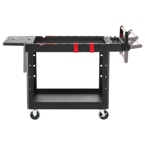 Chariot utilitaire robuste et polyvalent, 2 tiers, 25-1/5" x 36" x 51-1/2", Capacit&eacute; 500 lb Duraquip Inc