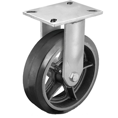 Heavy-Duty Plate Caster, Swivel, 6" (152.4 mm), Rubber, 450 lbs. (204 kg.) Duraquip Inc