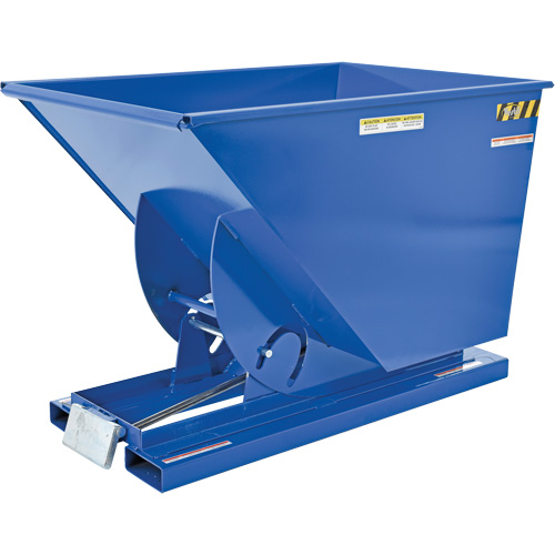 Self-Dumping Hopper, Steel, 1 cu.yd., Blue Duraquip Inc