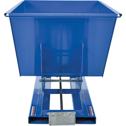 Self-Dumping Hopper, Steel, 1 cu.yd., Blue Duraquip Inc