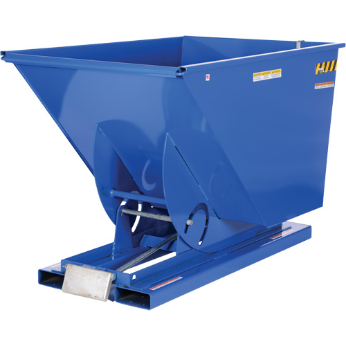Self-Dumping Hopper, Steel, 1-1/2 cu.yd., Blue Duraquip Inc