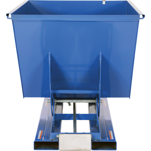 Self-Dumping Hopper, Steel, 1-1/2 cu.yd., Blue Duraquip Inc