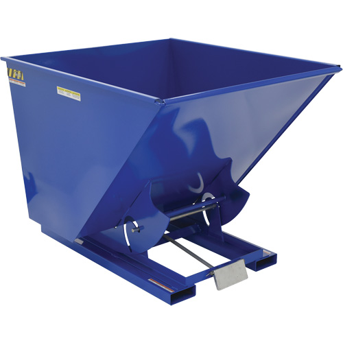 Self-Dumping Hopper, Steel, 2 cu.yd., Blue Duraquip Inc