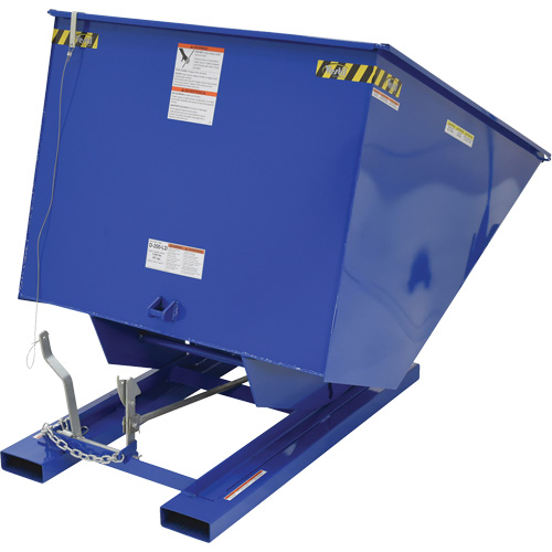 Self-Dumping Hopper, Steel, 2 cu.yd., Blue Duraquip Inc