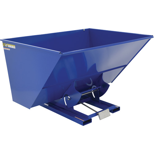 Self-Dumping Hopper, Steel, 3 cu.yd., Blue Duraquip Inc
