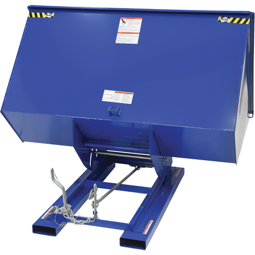 Self-Dumping Hopper, Steel, 3 cu.yd., Blue Duraquip Inc