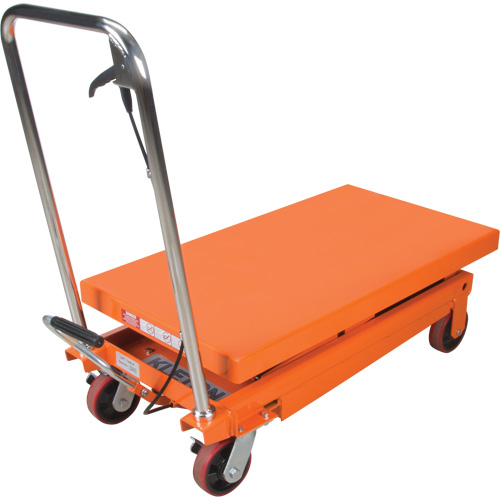 Hydraulic Scissor Lift Table, 35-3/4" L x 19-3/4" W, Steel, 770 lbs. Capacity Duraquip Inc