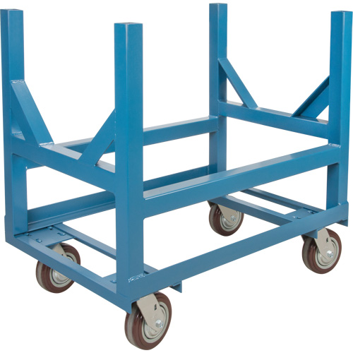 Pipe & Bar Cradle Truck, 24" L x 24" W x 34" H, 2500 lbs. Capacity, Polyurethane Wheels Duraquip Inc