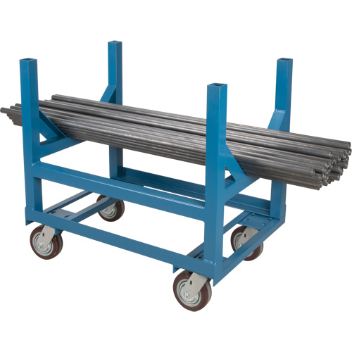 Pipe & Bar Cradle Truck, 24" L x 24" W x 34" H, 2500 lbs. Capacity, Polyurethane Wheels Duraquip Inc