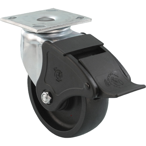 Emaxx RollX Wow Caster, Swivel with Brake, 6" (152.4 mm), Nylon, 1200 lbs. (544.3 kg.) Duraquip Inc