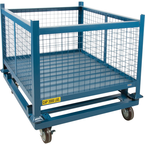 Dolly for Stacking Container, 48.5" W x 40-1/2" D x 10" H, 3000 lbs. Capacity Duraquip Inc