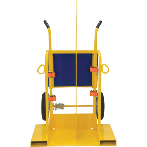 Welding Cylinder Torch Cart, Foam-Filled Wheels, 24" W x 19-1/2" L Base, 500 lbs. Duraquip Inc