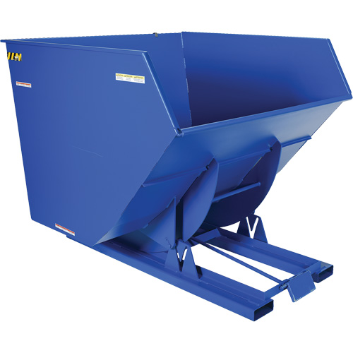 Self-Dumping Hopper, Steel, 4 cu.yd., Blue Duraquip Inc