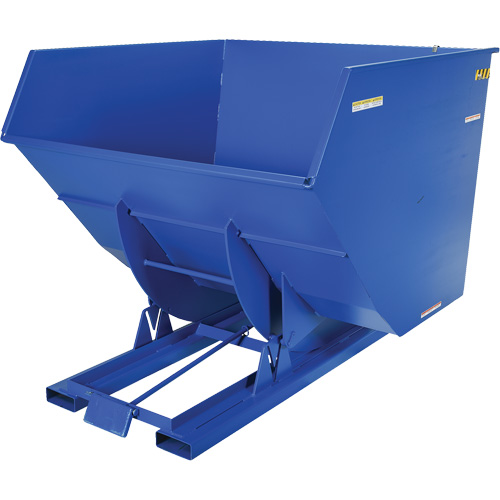 Self-Dumping Hopper, Steel, 4 cu.yd., Blue Duraquip Inc
