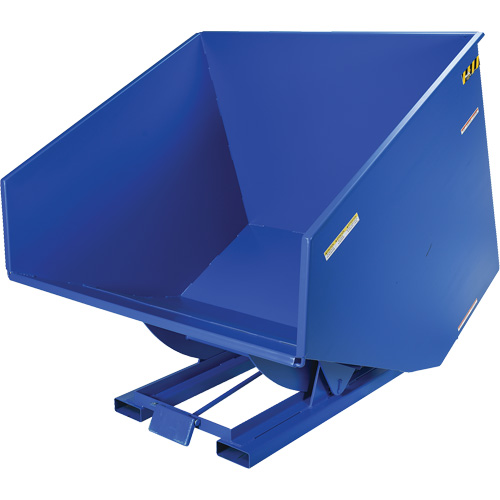 Self-Dumping Hopper, Steel, 4 cu.yd., Blue Duraquip Inc