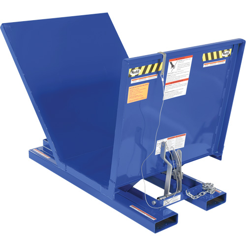 Open Sided Hopper, Steel, 1 cu.yd., Blue Duraquip Inc