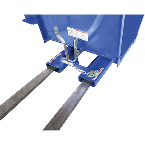 Open Sided Hopper, Steel, 1 cu.yd., Blue Duraquip Inc