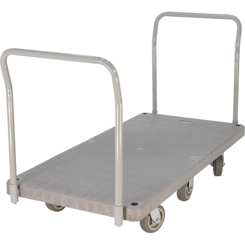 Heavy Duty Plastic Platform Truck, 60" L x 30" W, 3000 lbs. Cap., Polyurethane Wheels Duraquip Inc