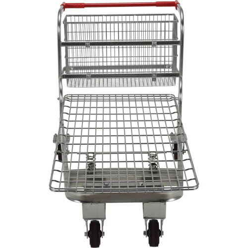 Nestable Wire Cart, Steel, 28-3/4" x 37-1/16" x 59-5/8", 275 lbs. Capacity Duraquip Inc