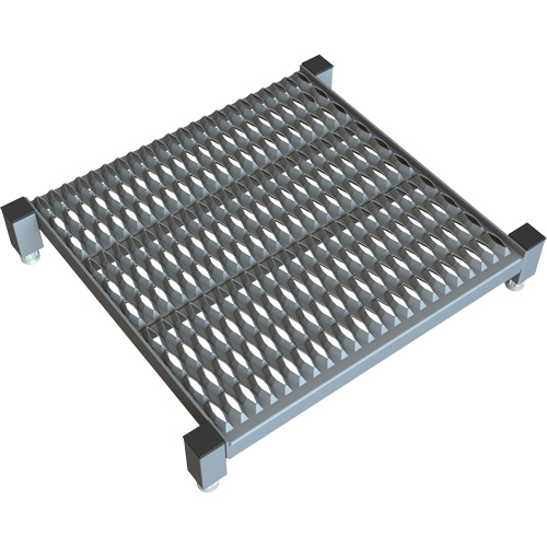 Adjustable Height One-Step Work Platform, 24" W x 24" D, 800 lbs. Capacity, All-Welded Duraquip Inc