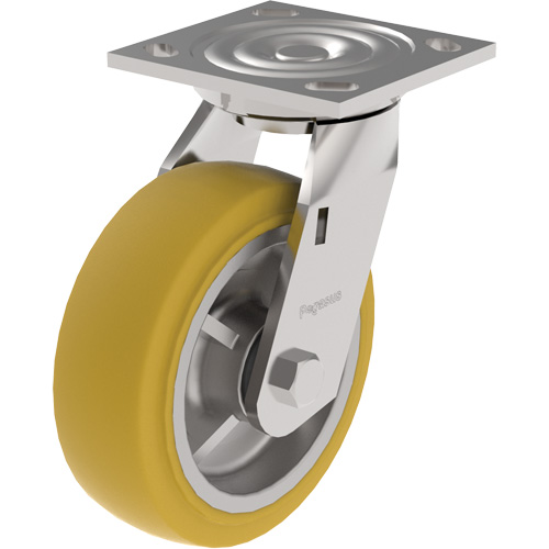 21 Series Medium-Duty Caster, Swivel, 4" (101.6 mm), Urethane, 700 lbs. (317 kg.) Duraquip Inc
