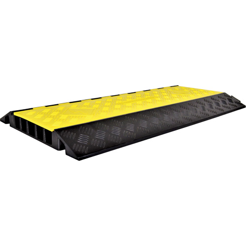 Powerhouse Heavy-Duty Straight Cable Protector, 5 Channels, 36" L x 19.75" W x 2.25" H Duraquip Inc