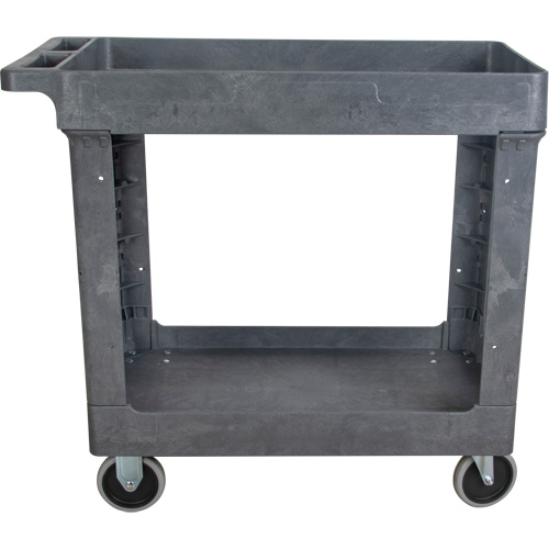 Utility Service Cart, 2 Tiers, 16-1/2" x 32-1/2" x 34-1/2", 550 lbs. Capacity Duraquip Inc