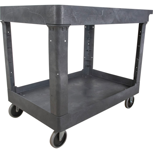 Utility Service Cart, 2 Tiers, 24-5/8" x 32-1/2" x 40", 550 lbs. Capacity Duraquip Inc