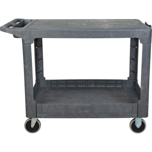 Chariot utilitaire pour l'entretien avec tablette plate, 2 tiers, 25-1/4" x 32-1/4" x 44", Capacit&eacute; 550 lb Duraquip Inc
