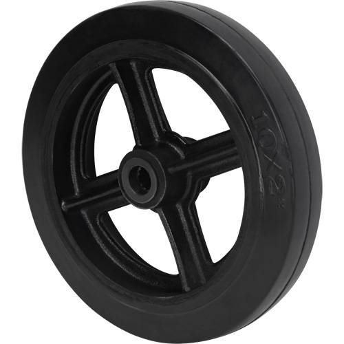 Mold-On Rubber Wheel, 10" (254 mm) Dia. x 2" (50.8 mm) W, 948 lbs. (430 kg) Capacity Duraquip Inc