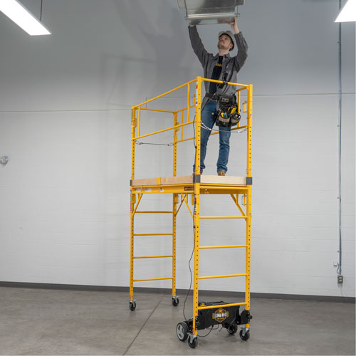 Syst&egrave;me de motorisation pour &eacute;chafaudage Climb-N-Go Duraquip Inc