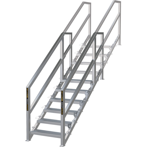 SmartStairs 6-10 Steps Modular Construction Stair System, 75" H Duraquip Inc