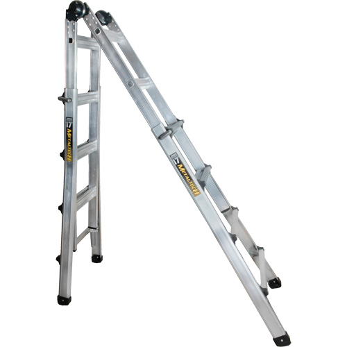 Telescoping Multi-Position Ladder, Aluminum, 300 lbs., CSA Grade 1A Duraquip Inc