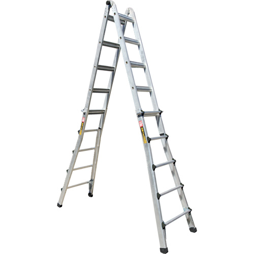 Telescoping Multi-Position Ladder, Aluminum, 300 lbs., CSA Grade 1A Duraquip Inc