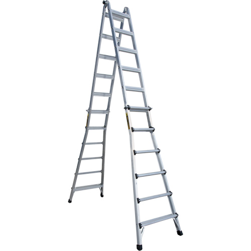 Telescoping Multi-Position Ladder, Aluminum, 300 lbs. Duraquip Inc