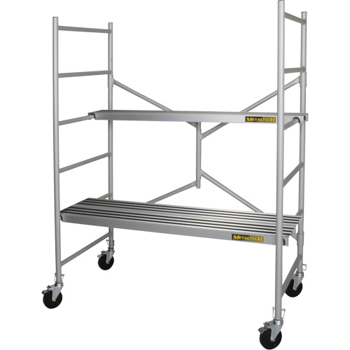 Portable Alu Series Scaffold, Aluminum Frame, 29" D x 72" H Duraquip Inc