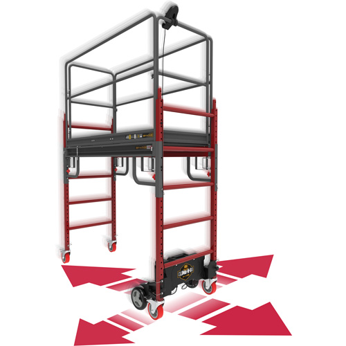Complete Motorized Buildman 6' Baker Scaffold Kit, 31" D x 118-3/4" H Duraquip Inc