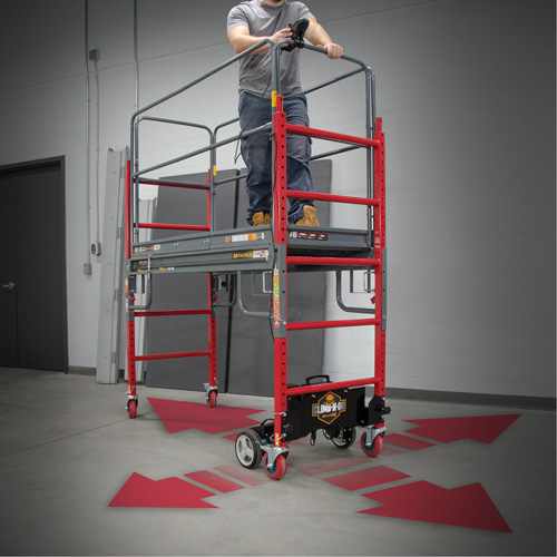 Complete Motorized Buildman 6' Baker Scaffold Kit, 31" D x 118-3/4" H Duraquip Inc
