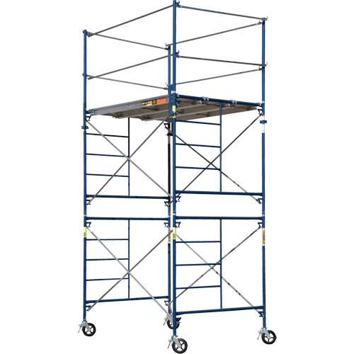 Complete Scaffold Tower with Casters, 69-1/2" D x 178" H Duraquip Inc