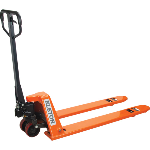Low Profile Hydraulic Pallet Trucks, 48" L x 20.5" W, 3300 lbs. Cap. Duraquip Inc