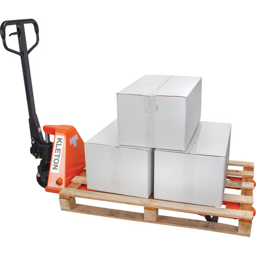 Low Profile Hydraulic Pallet Trucks, 48" L x 20.5" W, 3300 lbs. Cap. Duraquip Inc