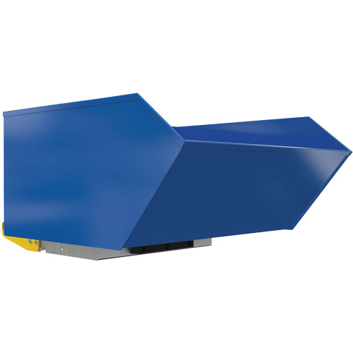 Medium-Duty H-Style Bump & Dump Hopper, Steel, 1 cu.yd., Blue Duraquip Inc