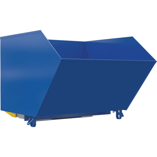 Heavy-Duty H-Style Bump & Dump Hopper, Steel, 1-1/2 cu.yd., Blue Duraquip Inc