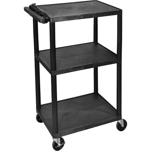 Chariot utilitaire &eacute;lectrique, 3 tiers, 24" x 42" x 18", Capacit&eacute; 300 lb Duraquip Inc