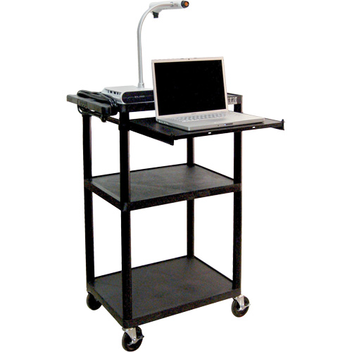 Chariot utilitaire &eacute;lectrique, 3 tiers, 24" x 42" x 18", Capacit&eacute; 300 lb Duraquip Inc