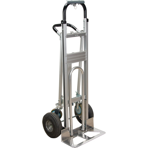 3-in-1 Convertible Hand Truck, Aluminum, 600 lbs. Capacity Duraquip Inc