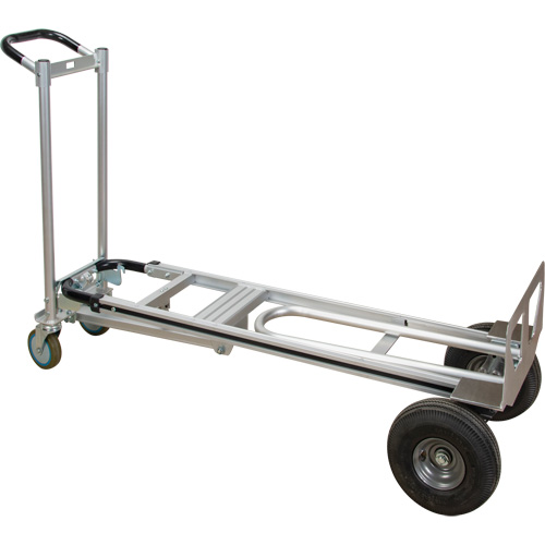 3-in-1 Convertible Hand Truck, Aluminum, 600 lbs. Capacity Duraquip Inc