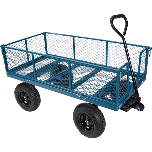 Wagon with Drop Sides, 24" W x 48" L, 800 lbs. Capacity Duraquip Inc