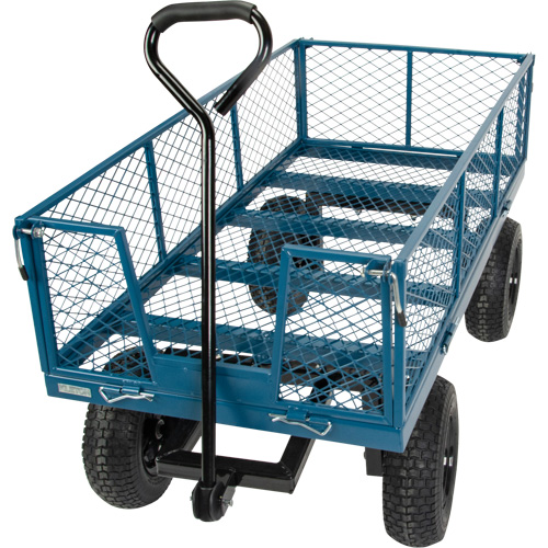Wagon with Drop Sides, 24" W x 48" L, 800 lbs. Capacity Duraquip Inc