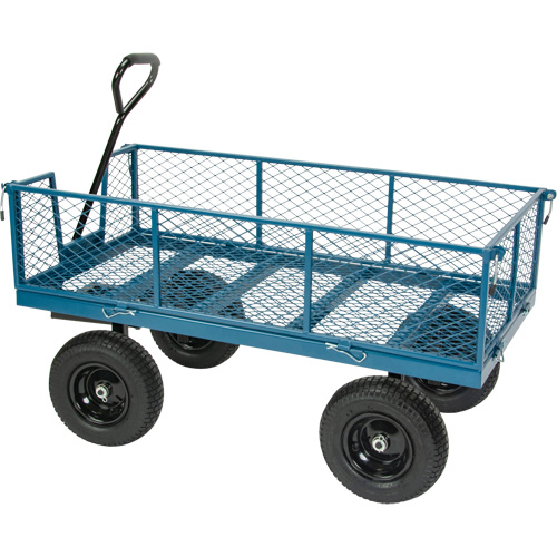 Wagon with Drop Sides, 24" W x 48" L, 800 lbs. Capacity Duraquip Inc